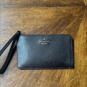 Kate Spade Black Leather Wristlet